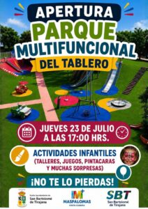San Bartolomé de Tirajana reabre este jueves el Parque Multifuncional de El Tablero tras una inversión de 490.500 euros