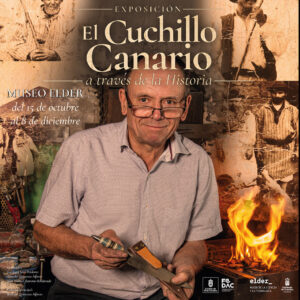 El coleccionista Bernabé Quintana expone su valiosa colección de cuchillos canarios en el Museo Elder