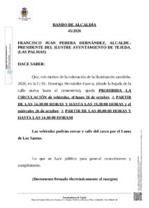 Prohibición de circulación en Tejeda para iluminación navideña